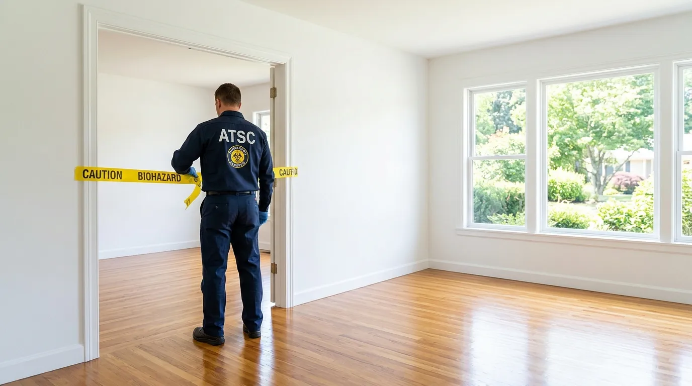 Certified biohazard cleanup crew performing Trauma Scene Cleanup in Lake Mohegan